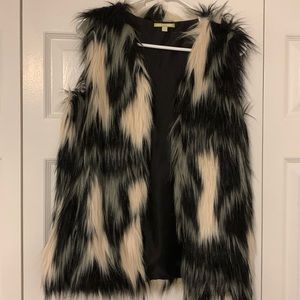 Faux fur vest!  Great for rodeo!